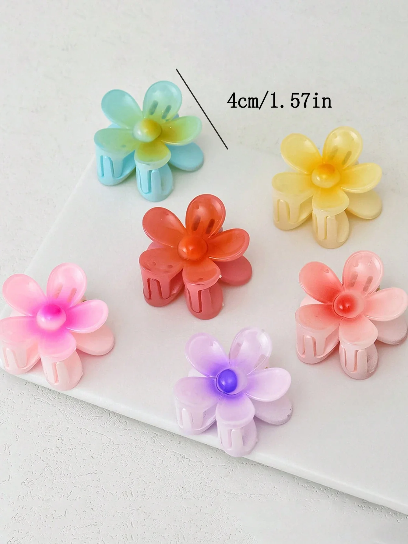 2pcs Mini Gradient Blossom Clips - Image 7