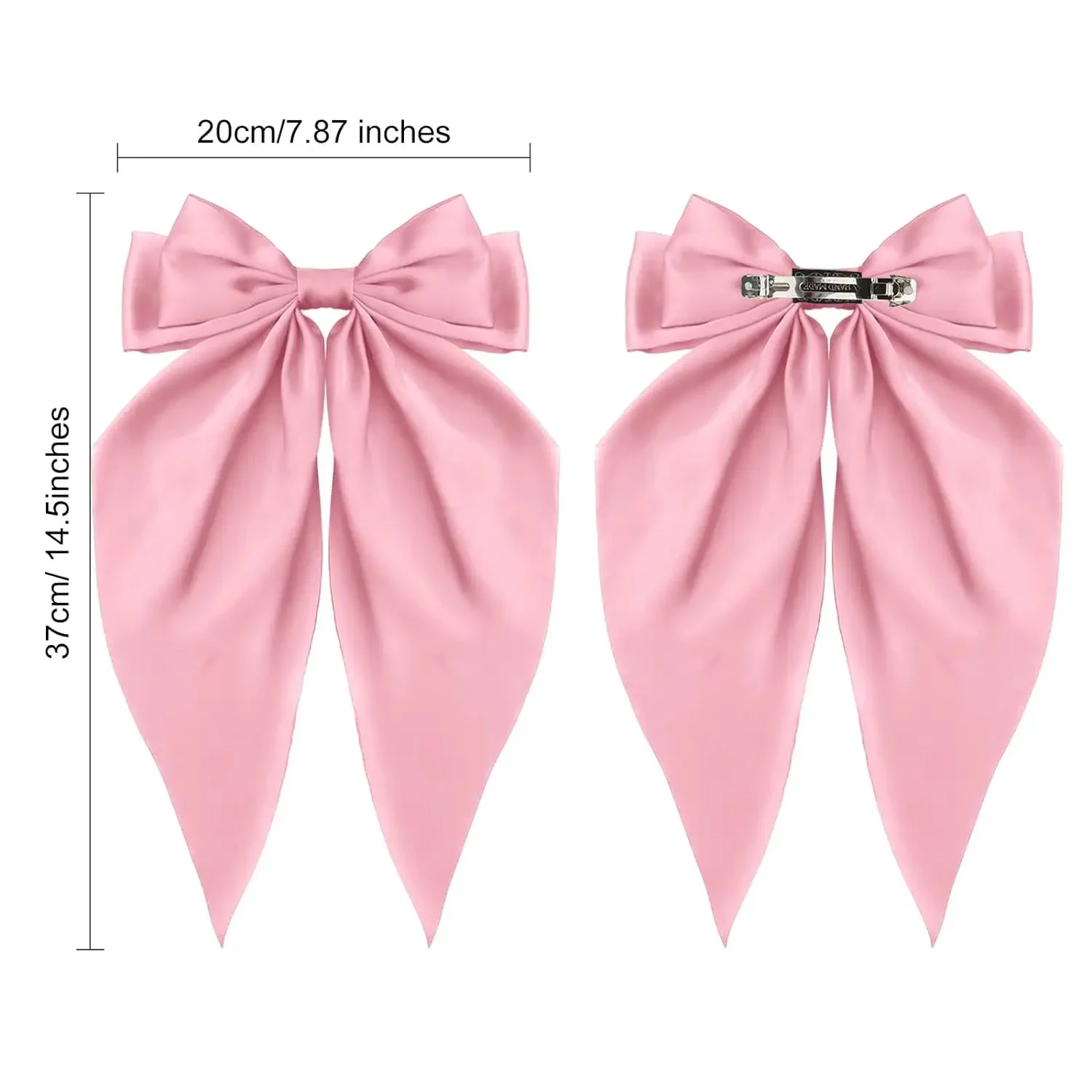 3pcs Pastel Long Silk Bows Set - Image 3