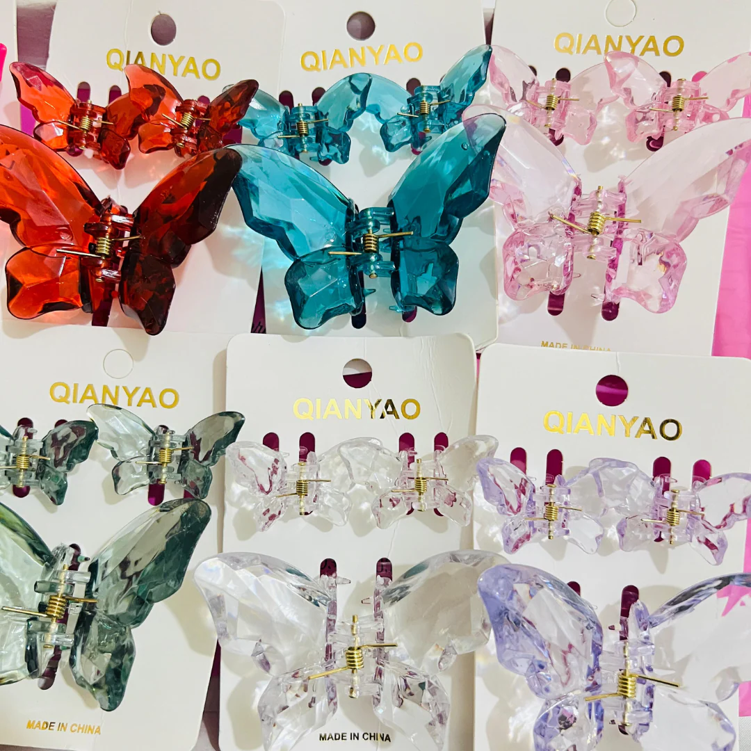 3pcs Crystal Butterfly Claw Clips - Image 5