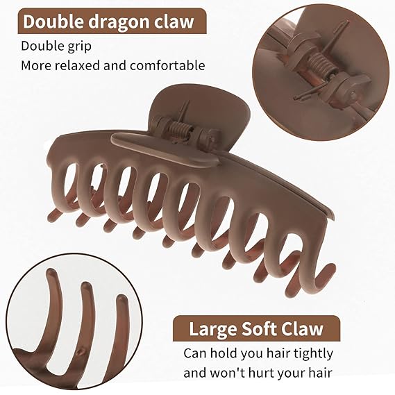 3pcs Nude Claw Clips Bundle - Image 3