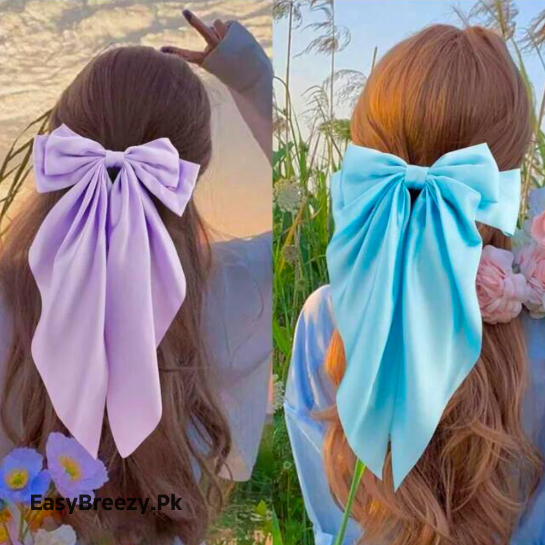 3Pcs Pastel Long Tail Hair Bow - Image 3