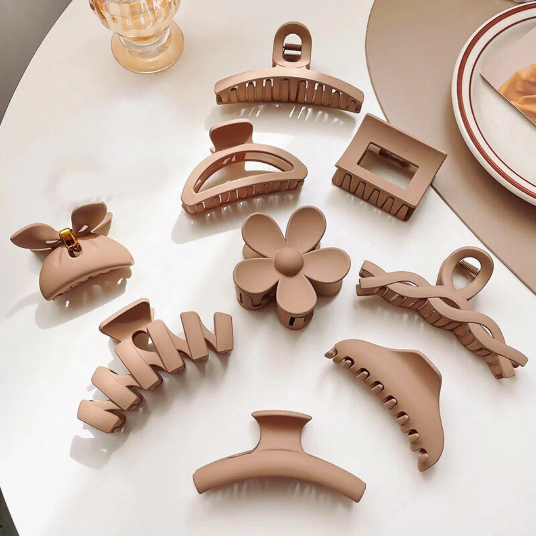 4/8pcs Caramel Hair Clips Bundle