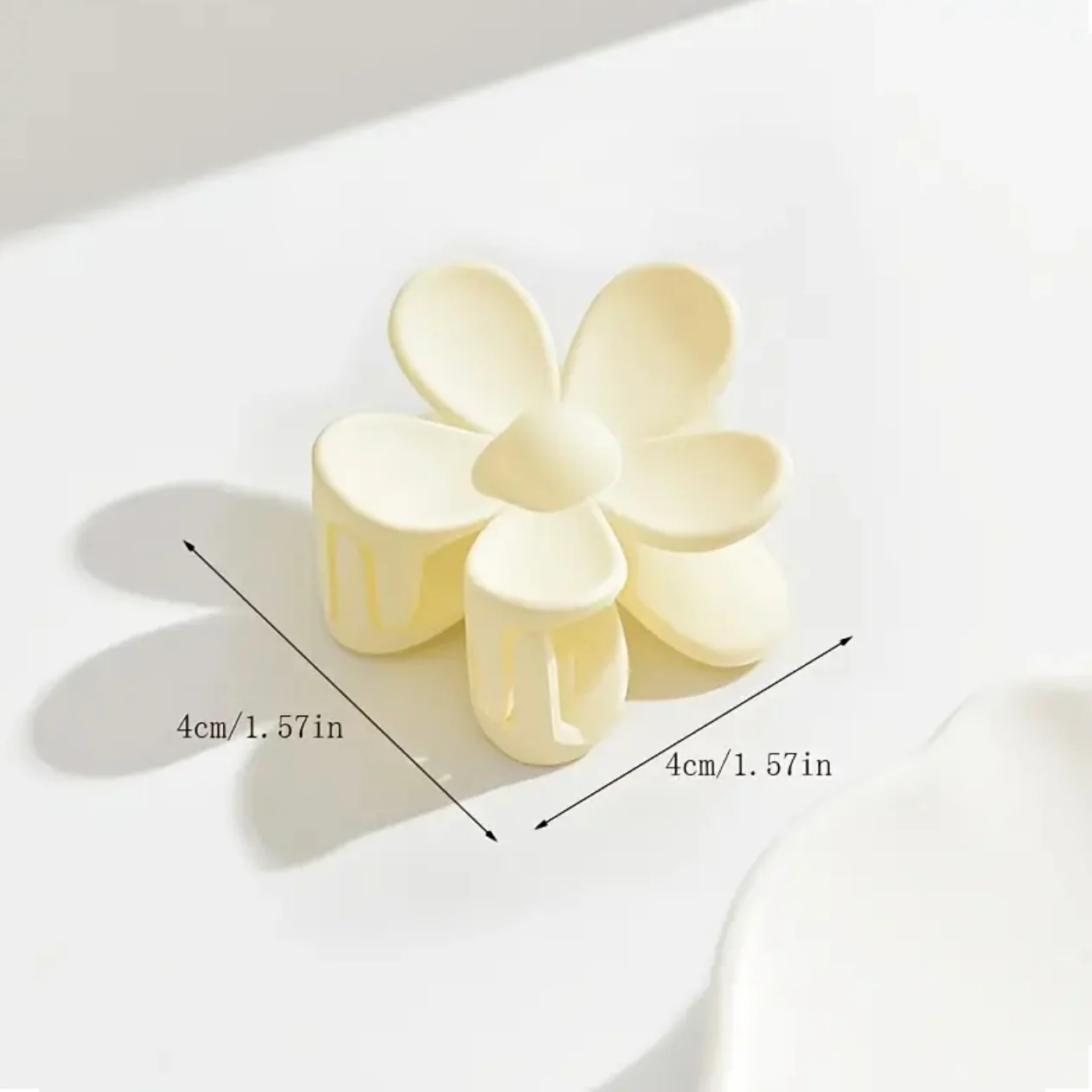 3pcs Small Coffee Color Flower Clips - Image 2