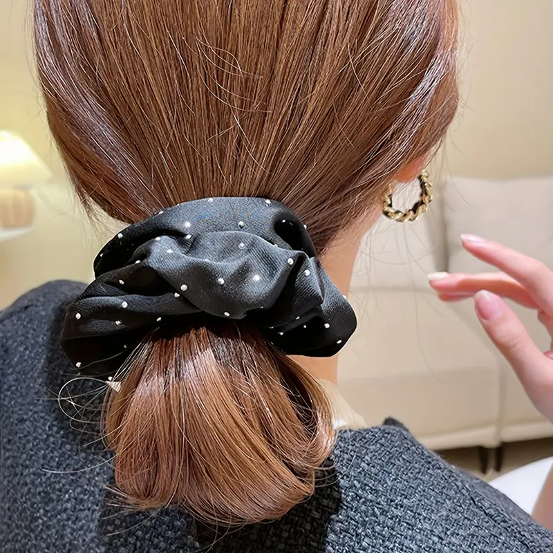 4pcs Rhinestones Scrunchies Set - Image 2