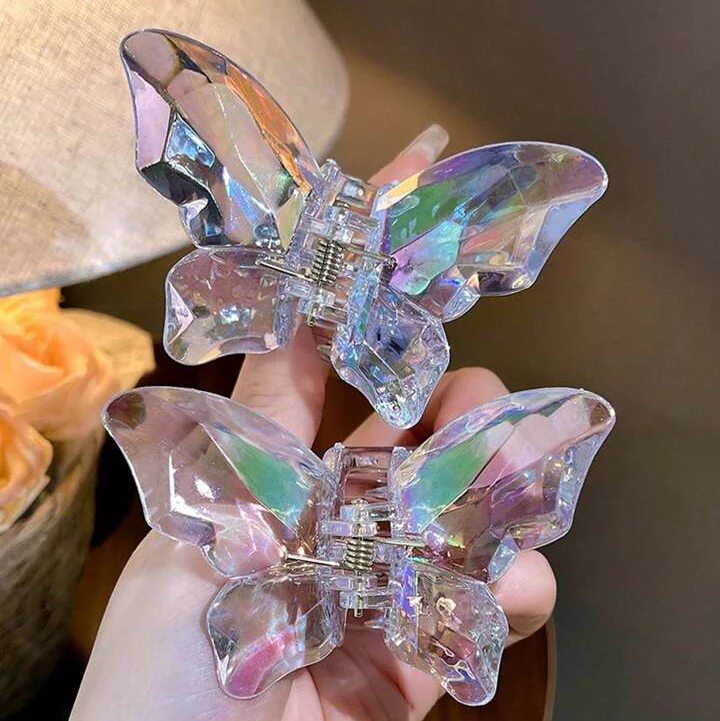 3pcs Crystal Butterfly Claw Clips - Image 2