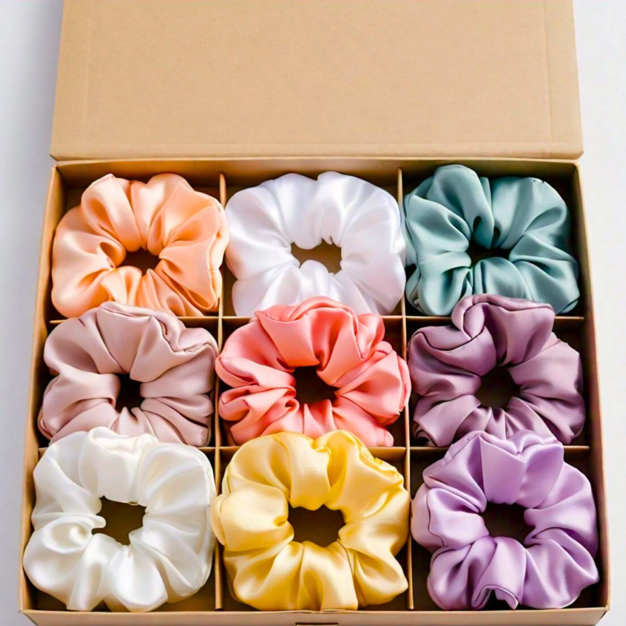 Cotton Candy Silk Scrunchies Bundle (Pack Of 8) - Image 5