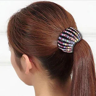 Crystal Bun Hair Claw Horsetail Buckle Hair Clip - Image 5