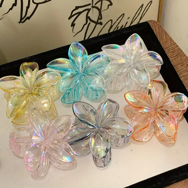 Crystal flower claw clips - Image 2