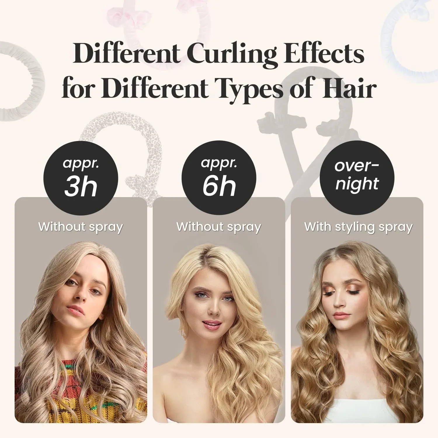Silk Heatless Hair Curling Rod With 2 Free Scrunchies - Image 4