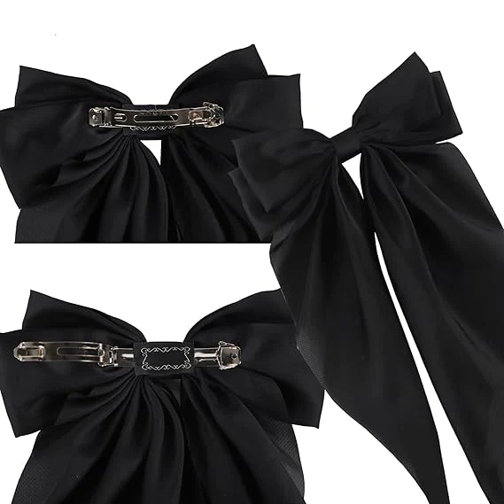 Long Hair Bow Clips (SET OF THREE) - Image 3
