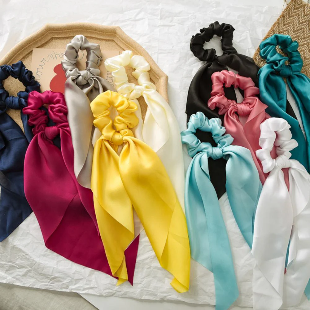 Long Tail Silk Scrunchie (PACK OF TWO) - Image 2