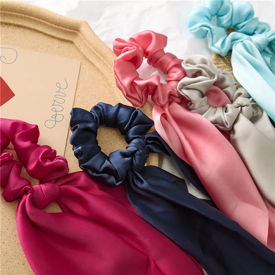 Silk Scarf Scrunchies - Image 4