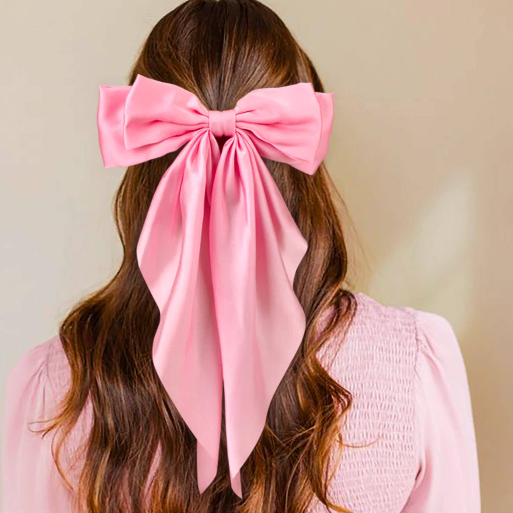 Long Tail Hair Bow Clip (SET OF 4) - Image 5