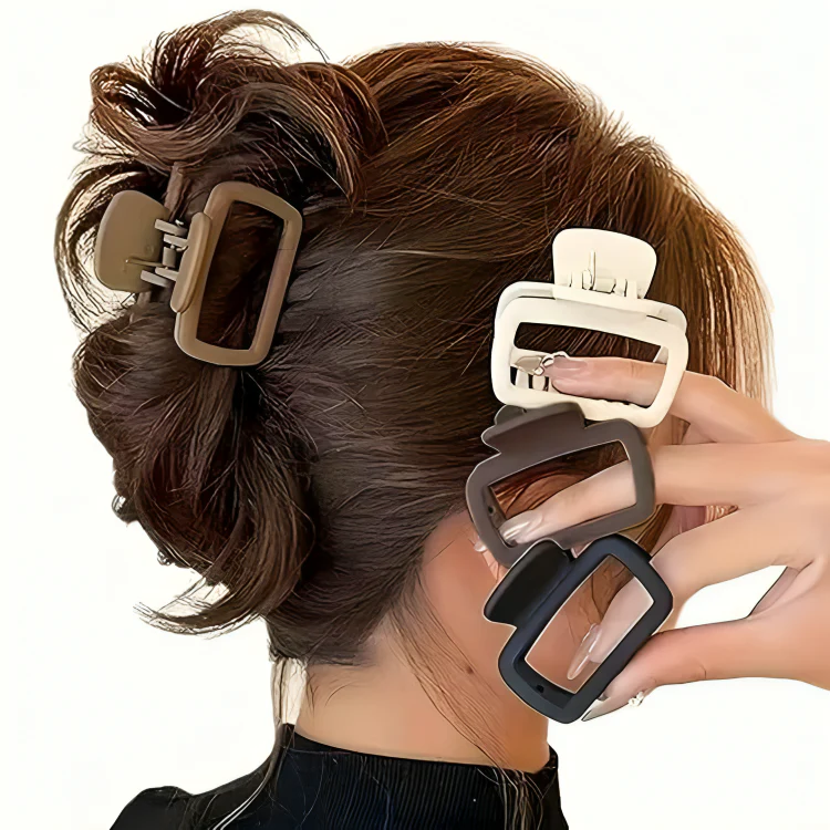 Matte Geometrical Claw Clips