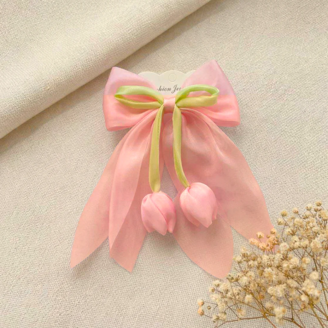 Pretty Tulip Hair Bow - Image 4