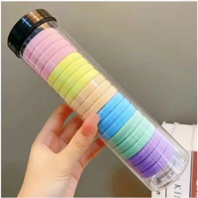 20pcs High Quality Stretchable Hair Ties Jar