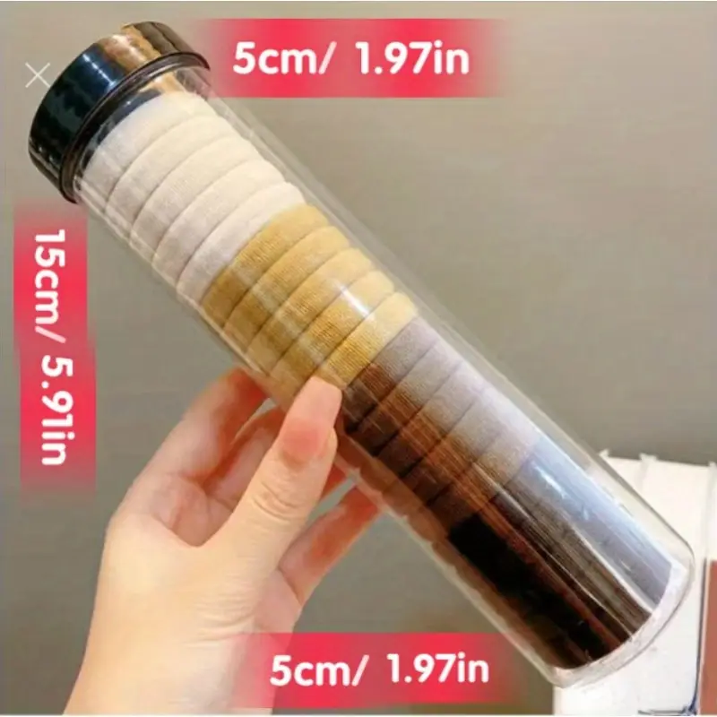 20pcs High Quality Stretchable Hair Ties Jar - Image 3