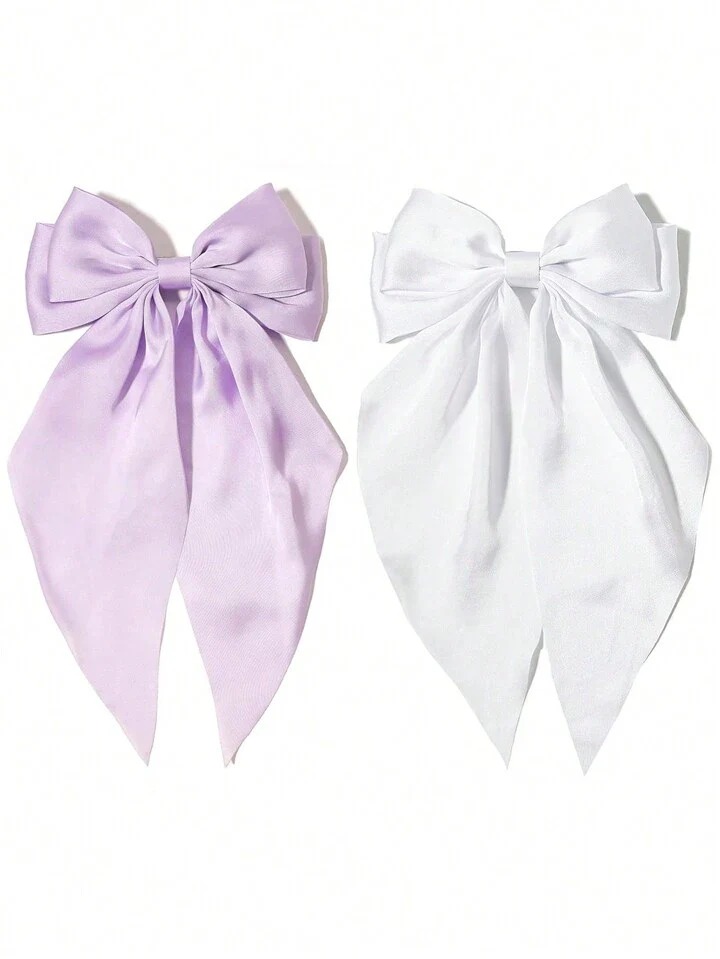Set of 2 Silk Hair Bows (SELECT OPTION) - Image 12