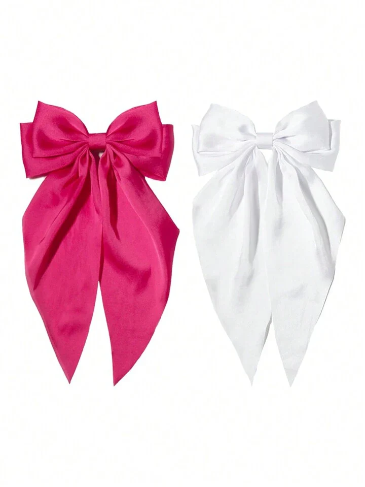 Set of 2 Silk Hair Bows (SELECT OPTION) - Image 2