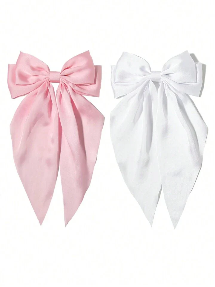Set of 2 Silk Hair Bows (SELECT OPTION) - Image 4