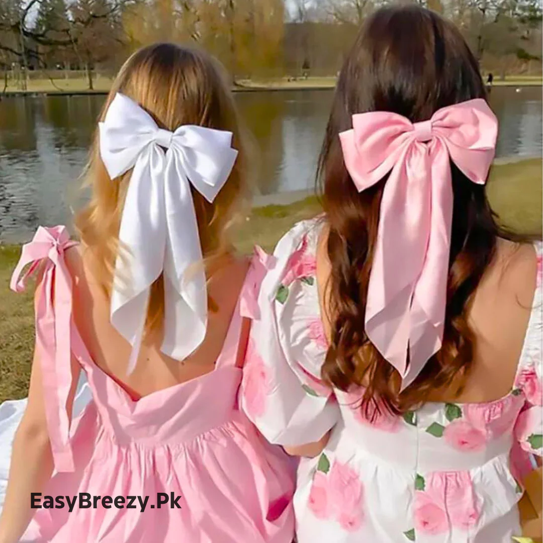 Set of 3 Big Hair Bow Clips - Image 2