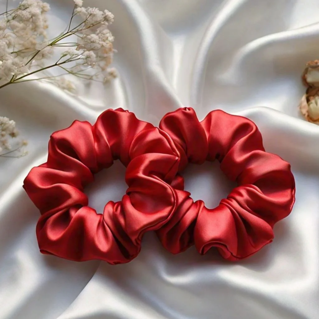 One Silk Scrunchie (Choose Color) - Image 4