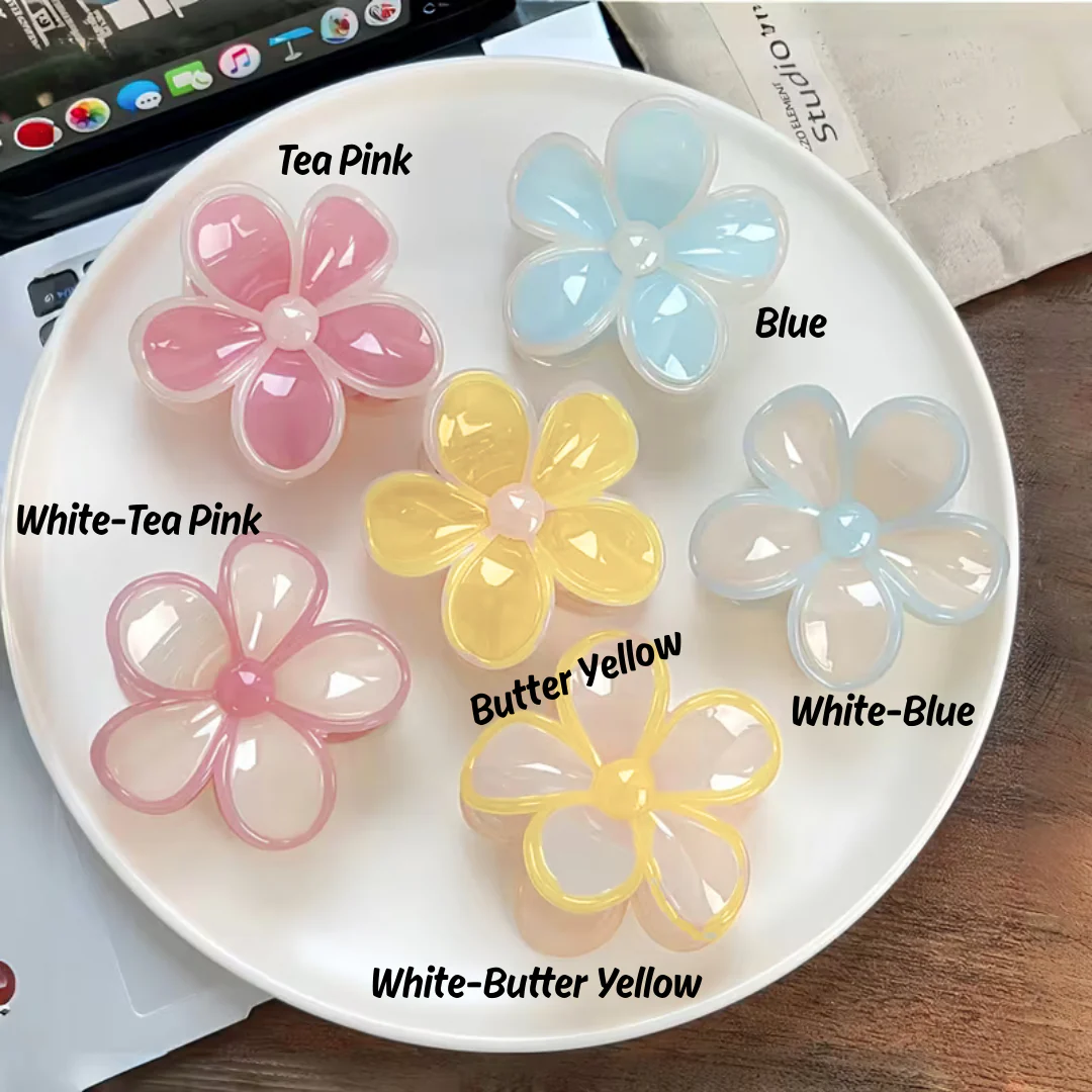 Soft Glossy Flower Clip - Image 3