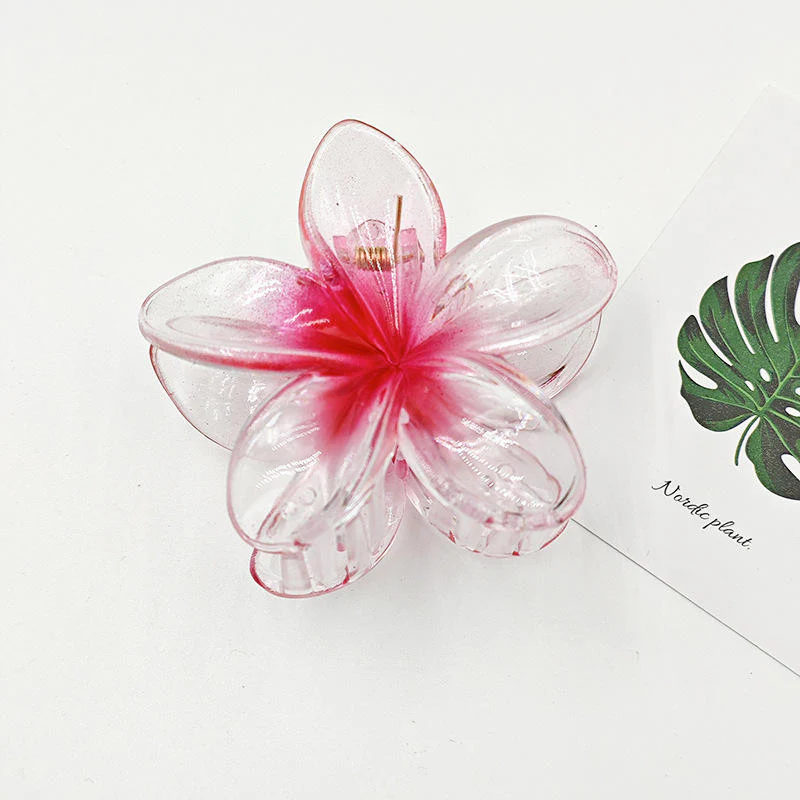 Transparent Flower Hair Claw - Image 3